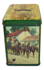 Vintage tin by 'De Gruyter' with images of a fox hunt
