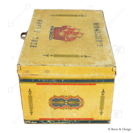 Boîte vintage de taille moyenne pour Koffie de Niemeijer - Thé avec images d'un galion/voilier