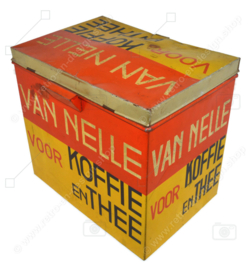 Grande boîte de comptoir pour café et thé de la marque Van Nelle, Rotterdam datant de 1930