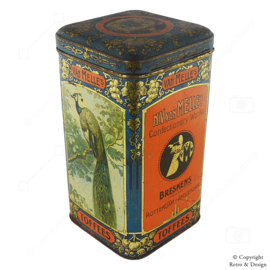 Boîte à Toffees Van Melle (1925-1928) – Boîte Publicitaire Historique avec Motif d’Oiseau