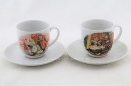 Dutch porcelain cups with saucer by ROYAL SCHWABAP from 1984 by Ter Steege