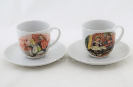 Tasses hollandaises en porcelaine avec soucoupe par ROYAL SCHWABAP de 1984 par Ter Steege
