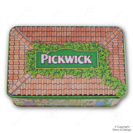 Boîte à Thé Douwe Egberts Pickwick – La Maison Pickwick (Années 1980, Objet de Collection Vintage)