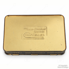 Vintage Driessen Carro’s chocoladeblik – reliëfdeksel