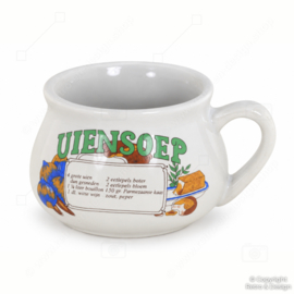 Vintage soepkommen met recepten – set van 4 • vermoedelijk jaren 70