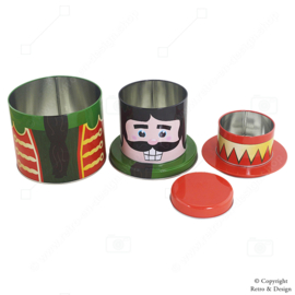 Figurine de Noël - Casse-noisette en métal - Ensemble de boîtes de rangement en trois pièces