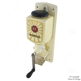 Vintage Wall Coffee Grinder with Douwe Egberts Logo – A Timeless Piece of Coffee History