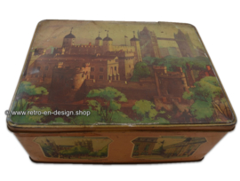 Vintage Jameson's chocolate tin with Tower of London and Tower Bridge