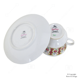 Magnifique Tasse en Bone China avec Soucoupe – Queen Anne, Ridgway Pottery (Vintage)