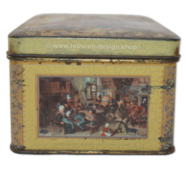 Boîte étain vintage de DE GRUYTER avec des images de peintures