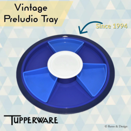Tupperware Preludio collection service centre with six compartments, blue/white