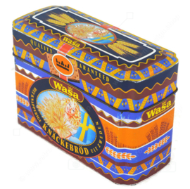 Auténtico lata de almacenamiento vintage de Wasa para knäckebröd – Diseño práctico y funcional