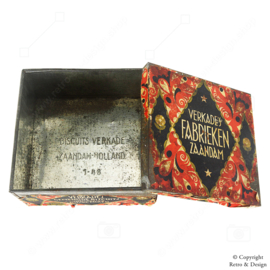 Lata Nostálgica Verkade de 1949 – Lata Rectangular de Exhibición para Galletas Variadas