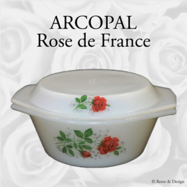 Dekschaal / Ovenschaal Arcopal France decor Roos Ø 17,5 cm