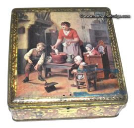 Vintage caja de galletas, Demaret Confiserie, Convoitise Basile de loose