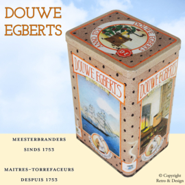 "Magie intemporelle de Douwe Egberts : Boîte à café vintage avec histoire !"