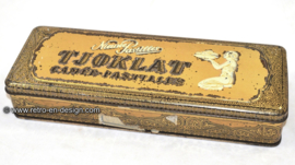 Vintage Blechdose mit Klappdeckel, “TJOKLAT, Camée. Pastilles"