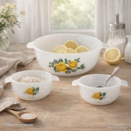 Cuencos Vintage MAGGI – Set de 3 – Rosa Amarilla