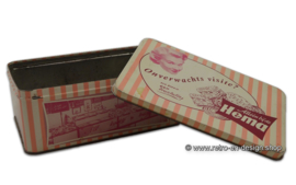 Caja de la lata rosa retro para galletas, HEMA