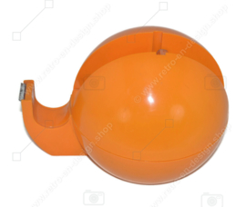 Schwerer Vintage orangefarbener 70er Kunststoff Klebebandhalter