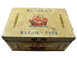 Große Vintage Blechdose von Niemeijer für Kaffee und Tee
