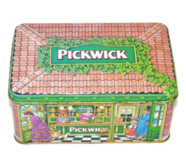 The Pickwick house. Vintage theeblik van Douwe Egberts voor Pickwick thee