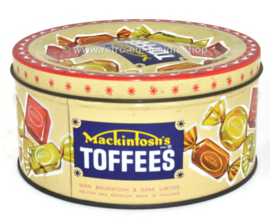 Vintage blikken snoeptrommel voor Mackintosh's Toffees