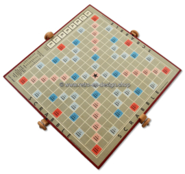 Vintage Scrabble houten draaitafel in originele verpakking