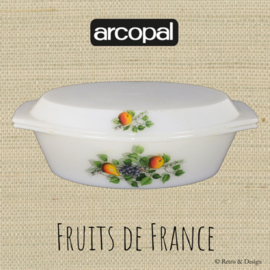 Grand plat à four ou cocotte par Arcopal, Fruits de France L : 31,5 cm