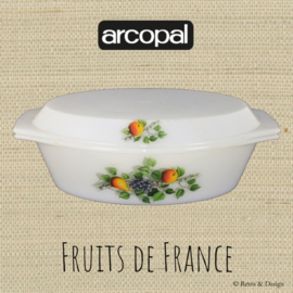 Large oven dish or casserole by Arcopal, Fruits de France L: 31.5 cm