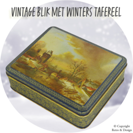 Boîte Vintage Élégante avec Scène Hivernale