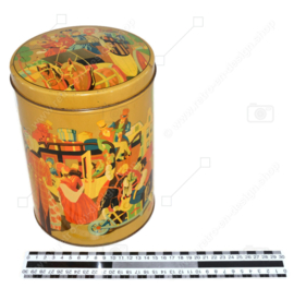Large nostalgic tin with a romantic performance around travellers and diligence