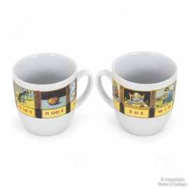 2 mugs Aap-Noot-Mies Ter Steege – vaisselle rétro néerlandaise