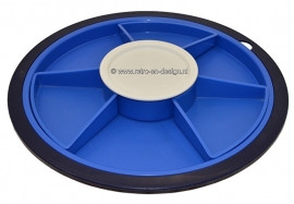 Vintage Tupperware Impressions Bandeja para servir, azul