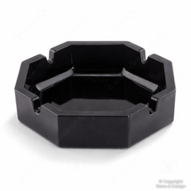 Arcoroc Octime Black Ashtray 11.5 cm – France – Vintage 1970s / 1980s