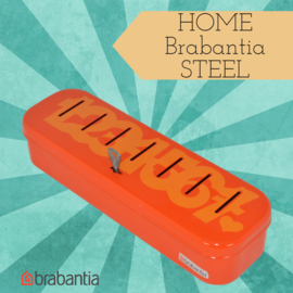 Hucha de hogar naranja de Brabantia, para todos los días de la semana. incluido llave