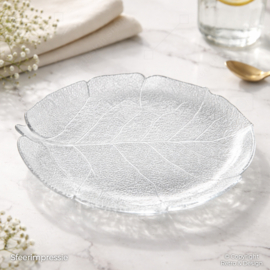 🍃 Arcoroc Aspen Bowl Ø 24 cm – Leaf Shape – Serving Bowl / Plate – Vintage France