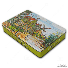 Vintage Patria Quality Biscuits Cookie Tin with Zaanse Schans – Dutch Heritage (1950–1970)