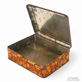 Lata Vintage Decorativa con Frutas – Caja Holandesa de Galletas – ca. 1930–1945