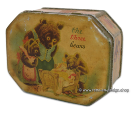 Boîte étain vintage "The Three Bears" à partir des années 1940