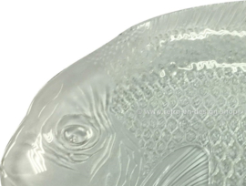 Vintage Arcoroc France glass fish plate, serving dish 26 cm