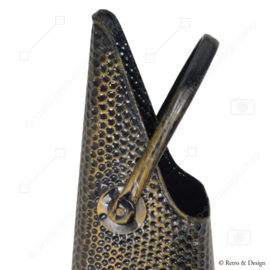 French Coal Scuttle with Square Shape and Hammered Pattern