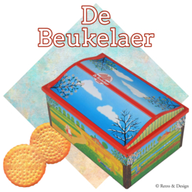 Vintage blikken trommel van de Belgische koekfabrikant 'De Beukelaer'