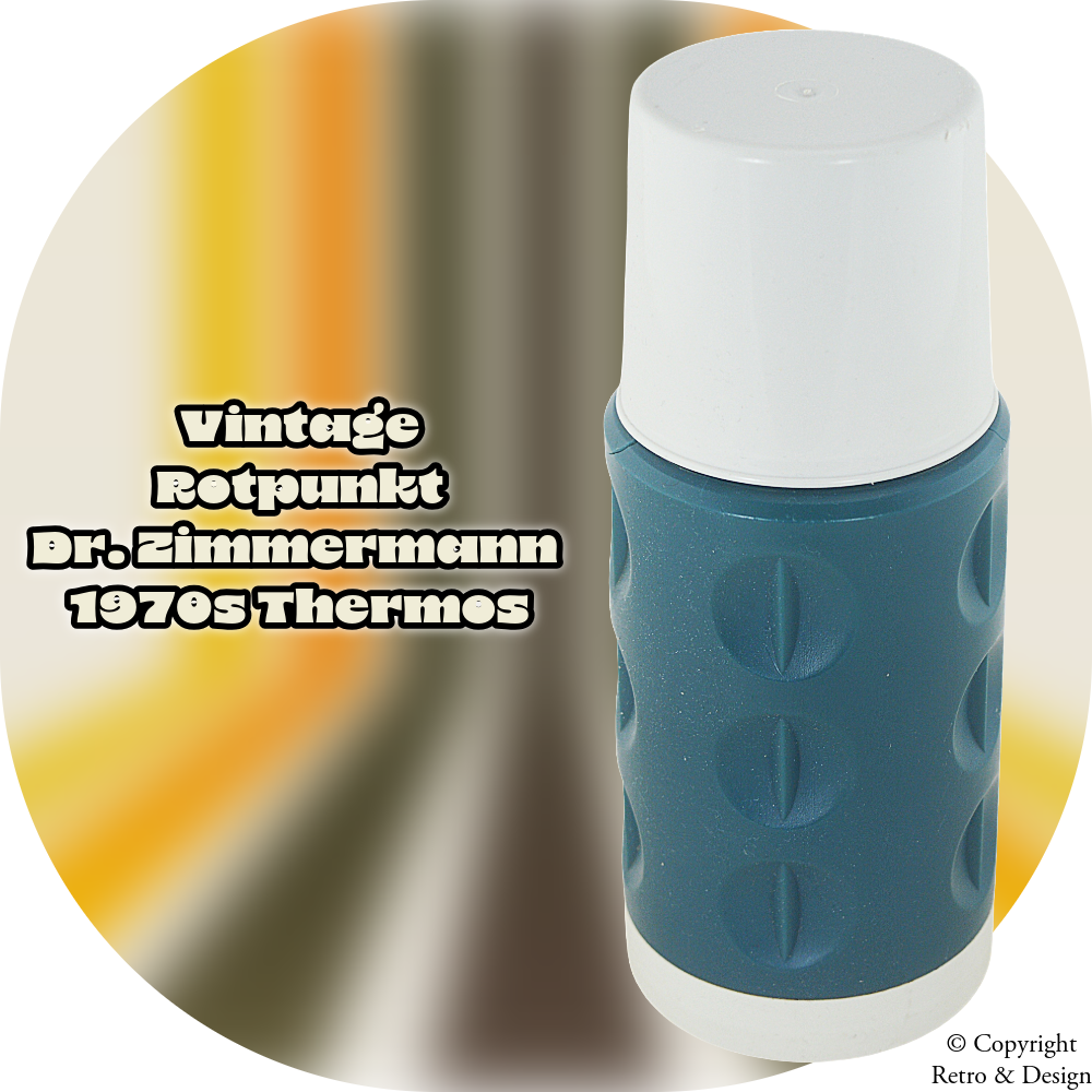 Vintage 1970s Rotpunkt Dr. Zimmermann Thermos Flask – Green/Blue, West Germany