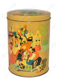 Large nostalgic tin with a romantic performance around travellers and diligence