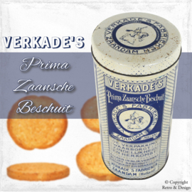 Lata de galletas vintage única - Edición de aniversario de las Galletas Zaanse Prima de Verkade