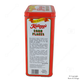 Lata Vintage de Kellogg's Cornflakes – Contenedor Rojo de Almacenaje de 1989