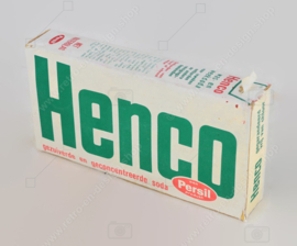 Hoog rechthoekig pak Henco was- en weeksoda, wit, groen en rood