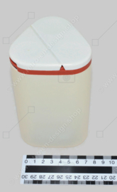 Tupperware "pour N serve" in red-brown and white- pourer or spreader for sprinkles, parmesan cheese and more...