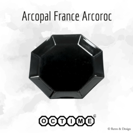 Assiette à sandwich ou assiette à déjeuner d'Arcoroc France, Octime noir Ø 22 cm
